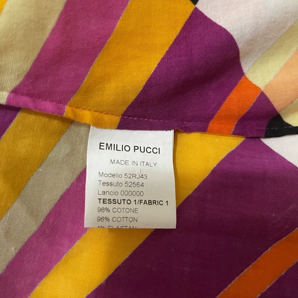 EMILIO PUCCI Iride print color Cotton long sleeves women blouse 96% Cotton - Picture 4 of 4